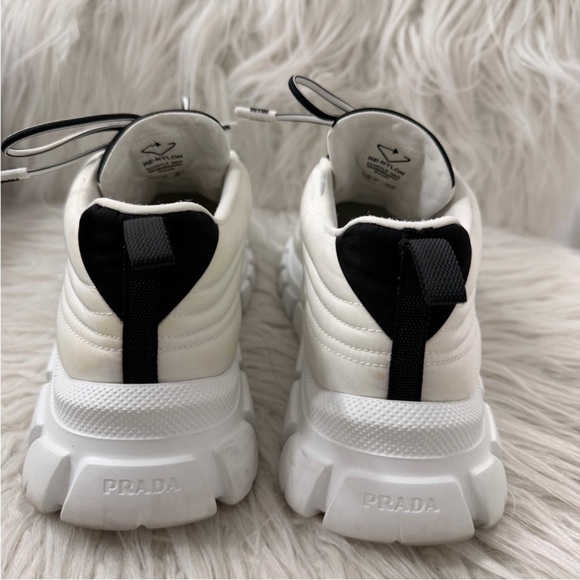 Prada Cream Sneakers with Black Accents - Picture 4 of 5